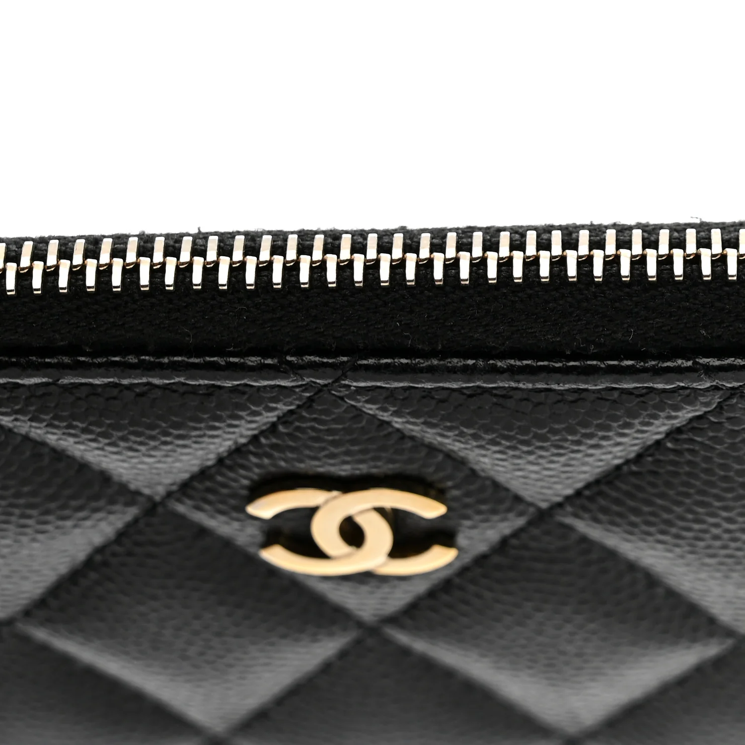 Caviar Quilted Zipped Key Holder Case Black - Image 8
