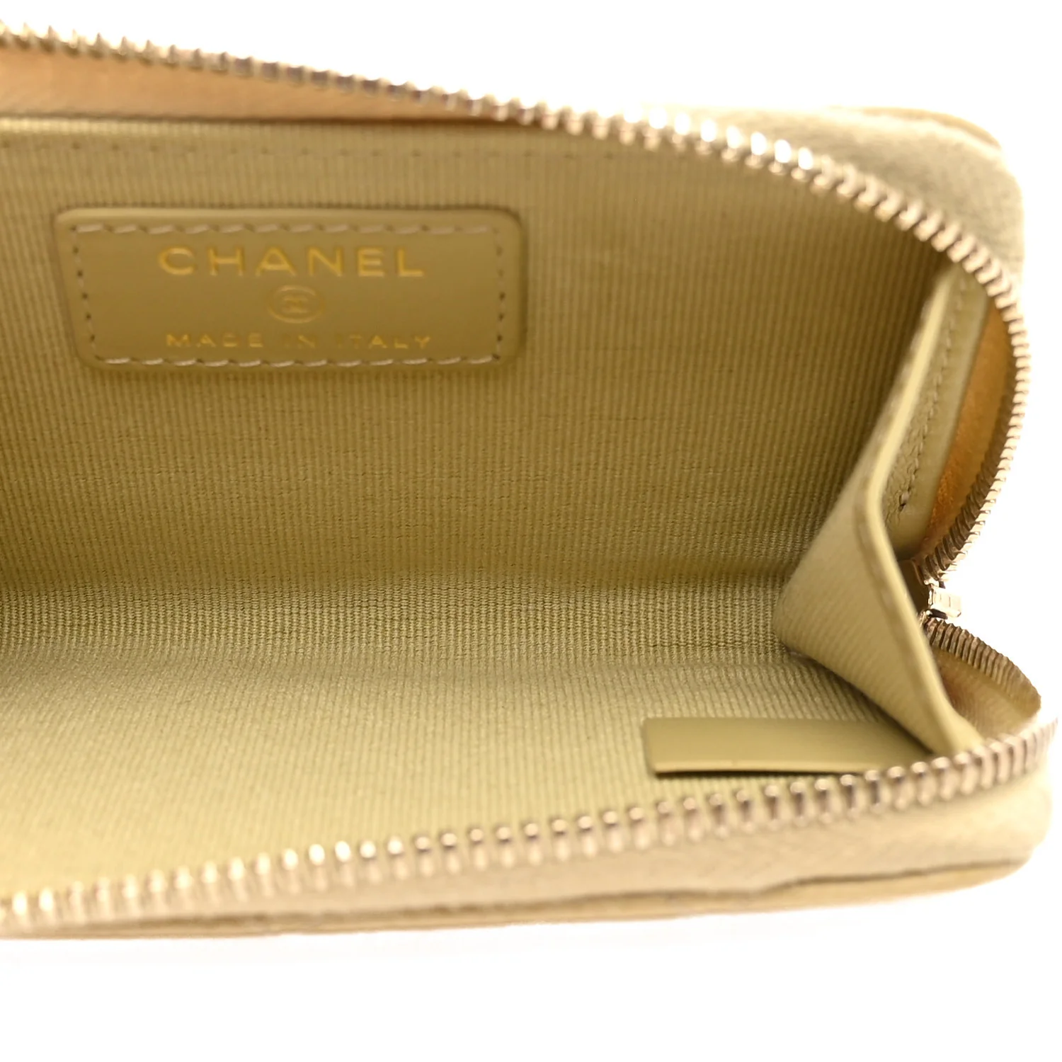 Caviar Quilted Zipped Key Holder Case Light Green - Image 5