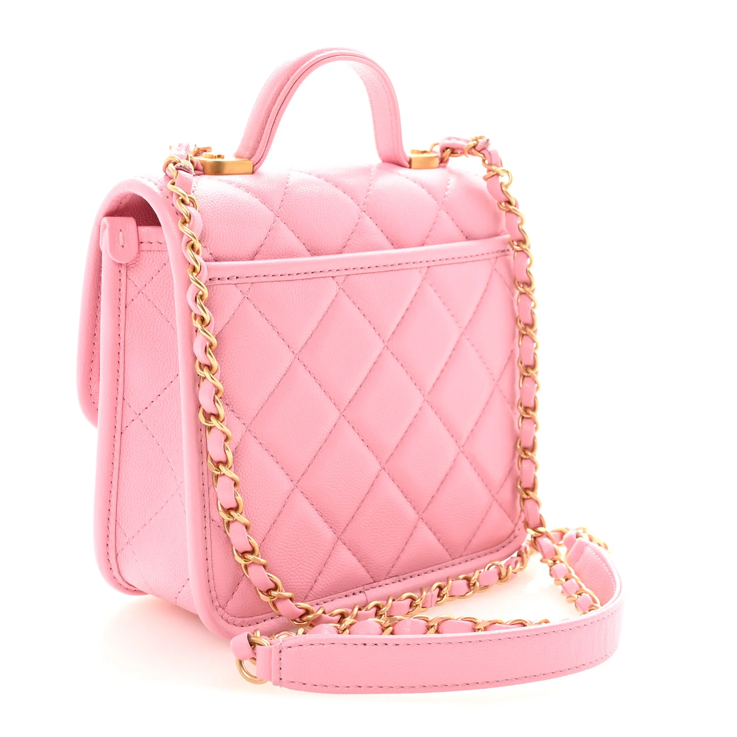 Caviar School Memory Mini Top Handle Flap Light Pink - Image 3