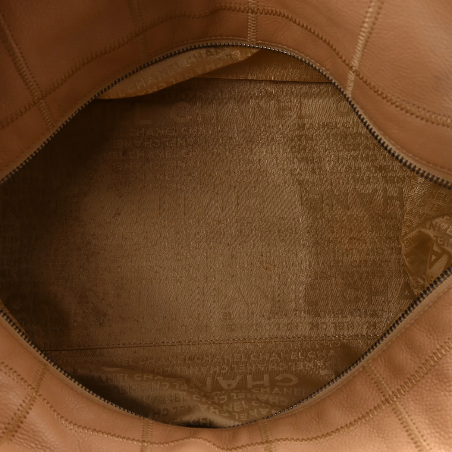 Caviar Square Stitched Bowler Beige - Image 5
