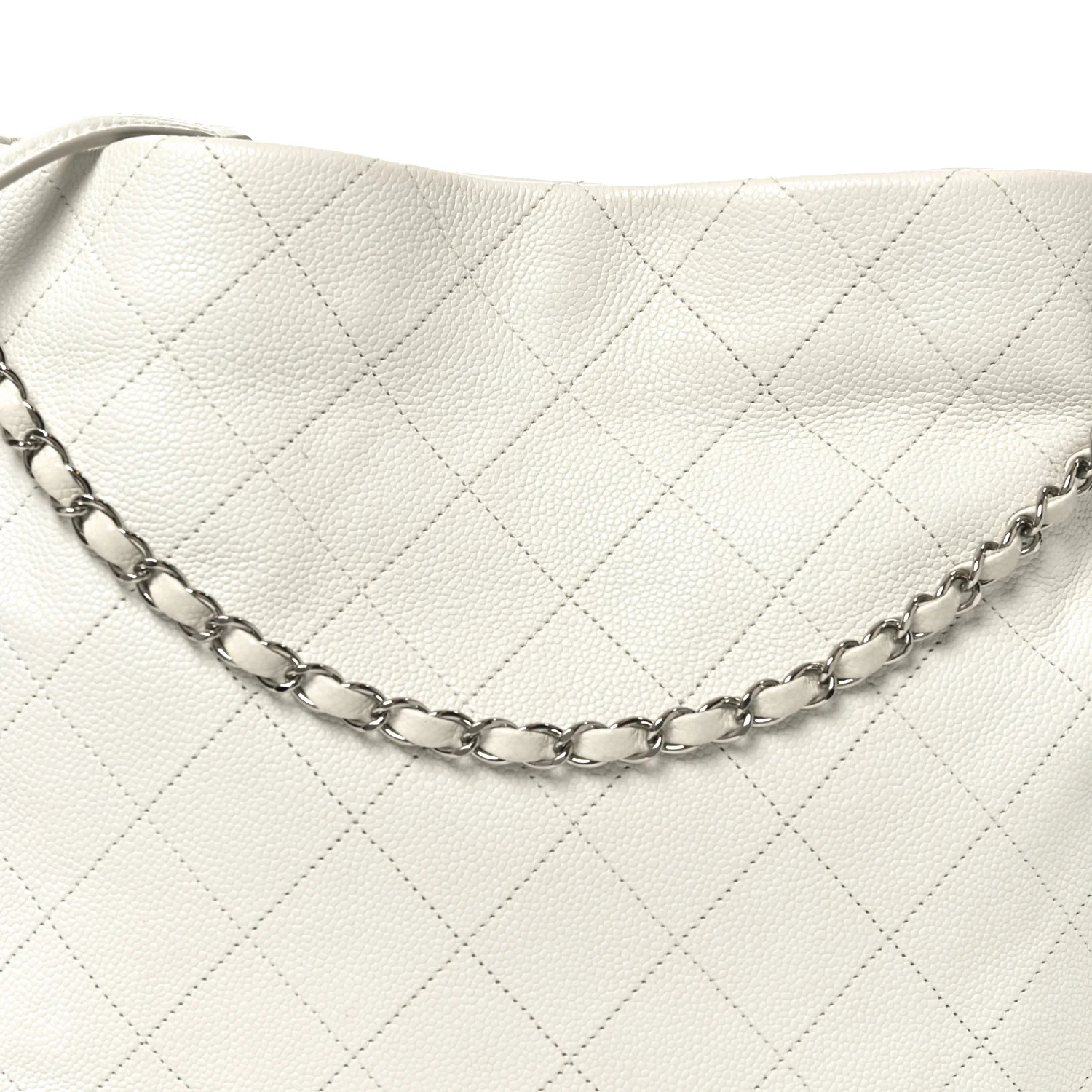 Caviar Stitched CC Pocket Tote White - Image 8