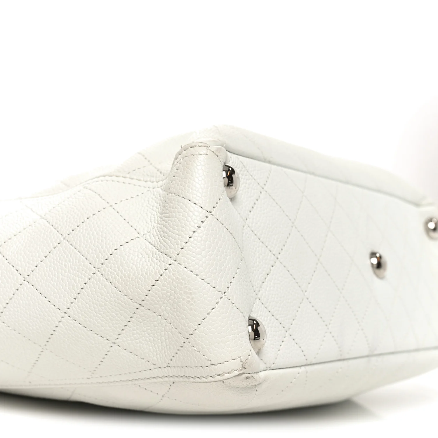 Caviar Stitched CC Pocket Tote White - Image 9