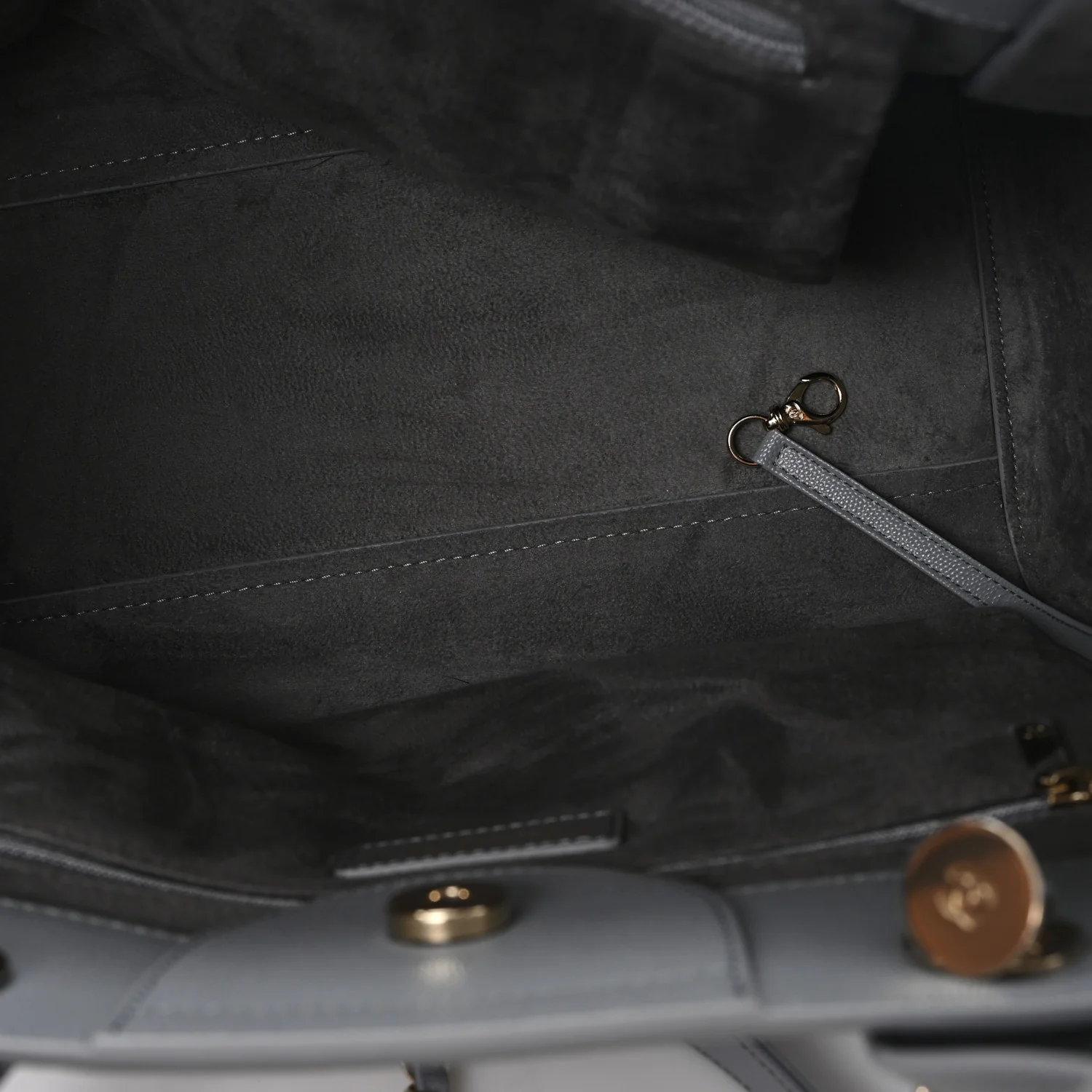 Caviar Studded Small Deauville Tote Grey - Image 5