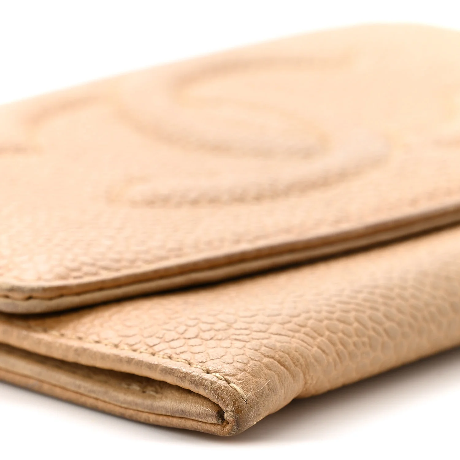 Caviar Timeless CC Compact Flap Wallet Beige - Image 10