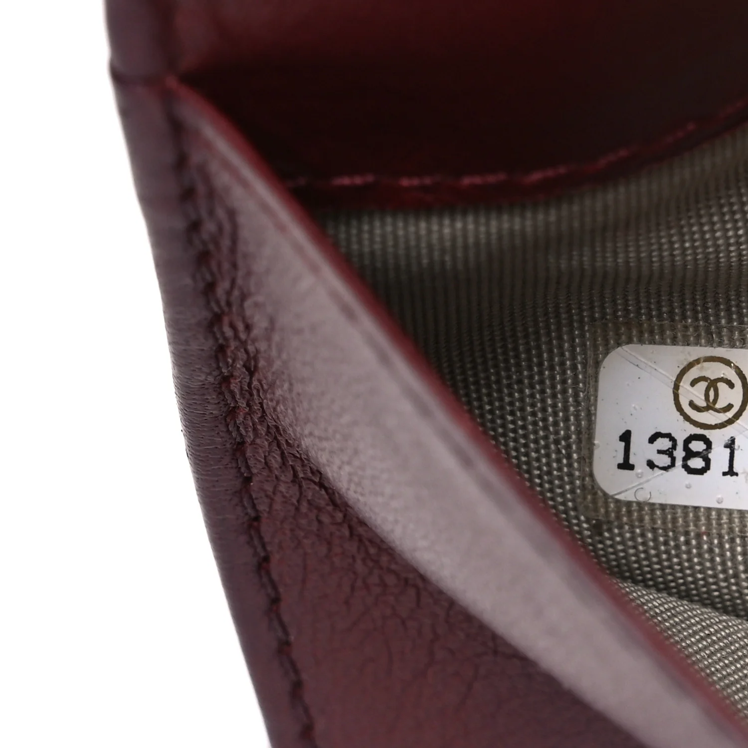 Caviar Timeless CC Yen Wallet Burgundy - Image 8