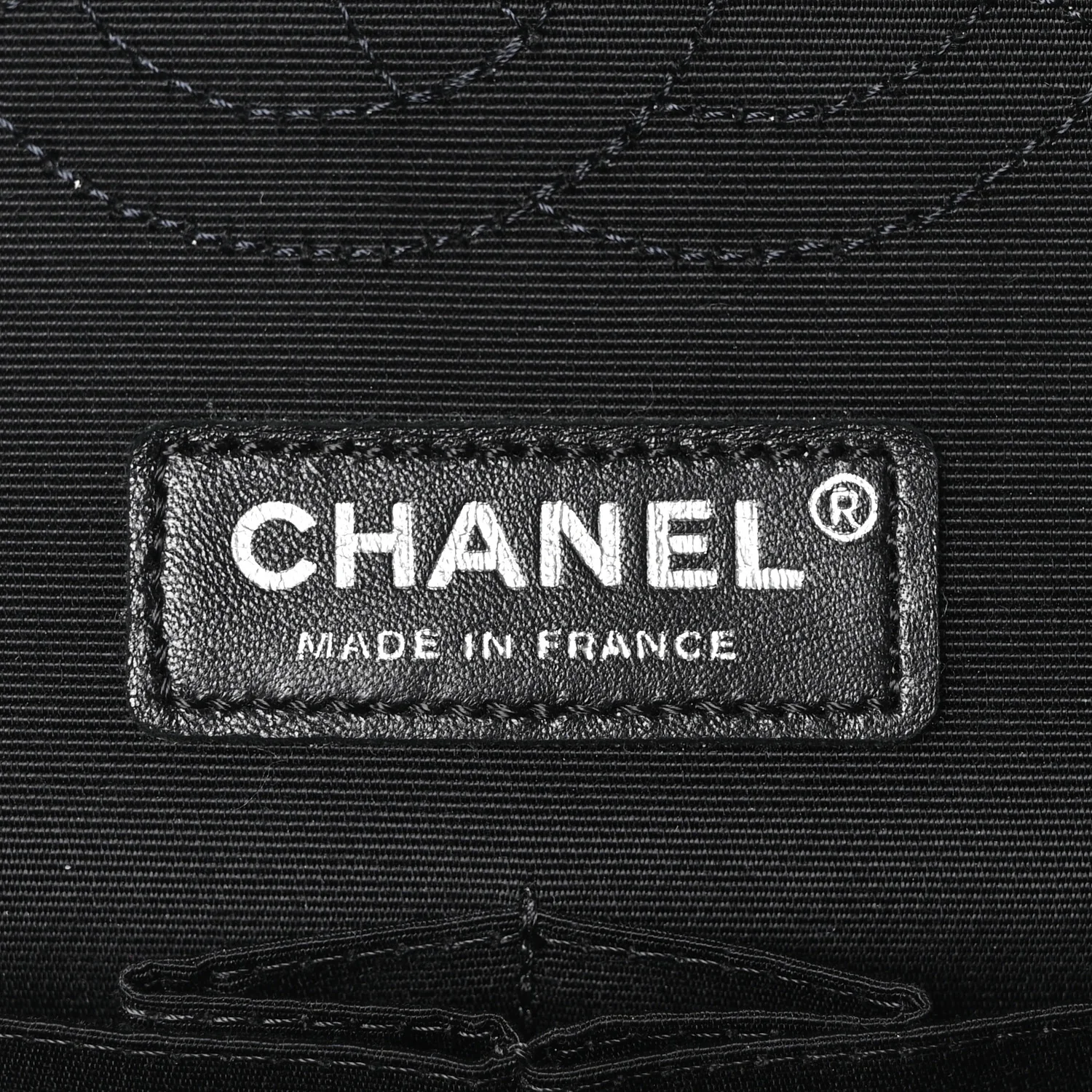 Caviar Tweed Houndstooth Quilted Medium Double Flap Black Grey - Image 6