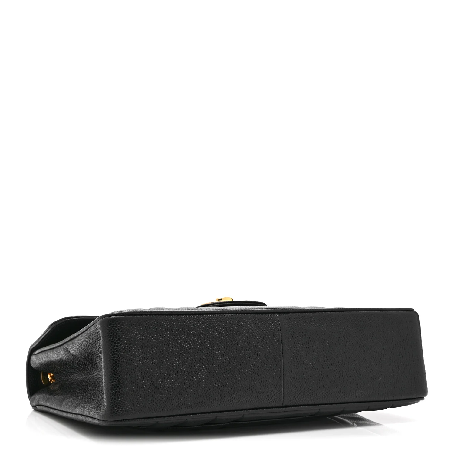Caviar Vertical Quilted Jumbo Single Flap Black - Image 4