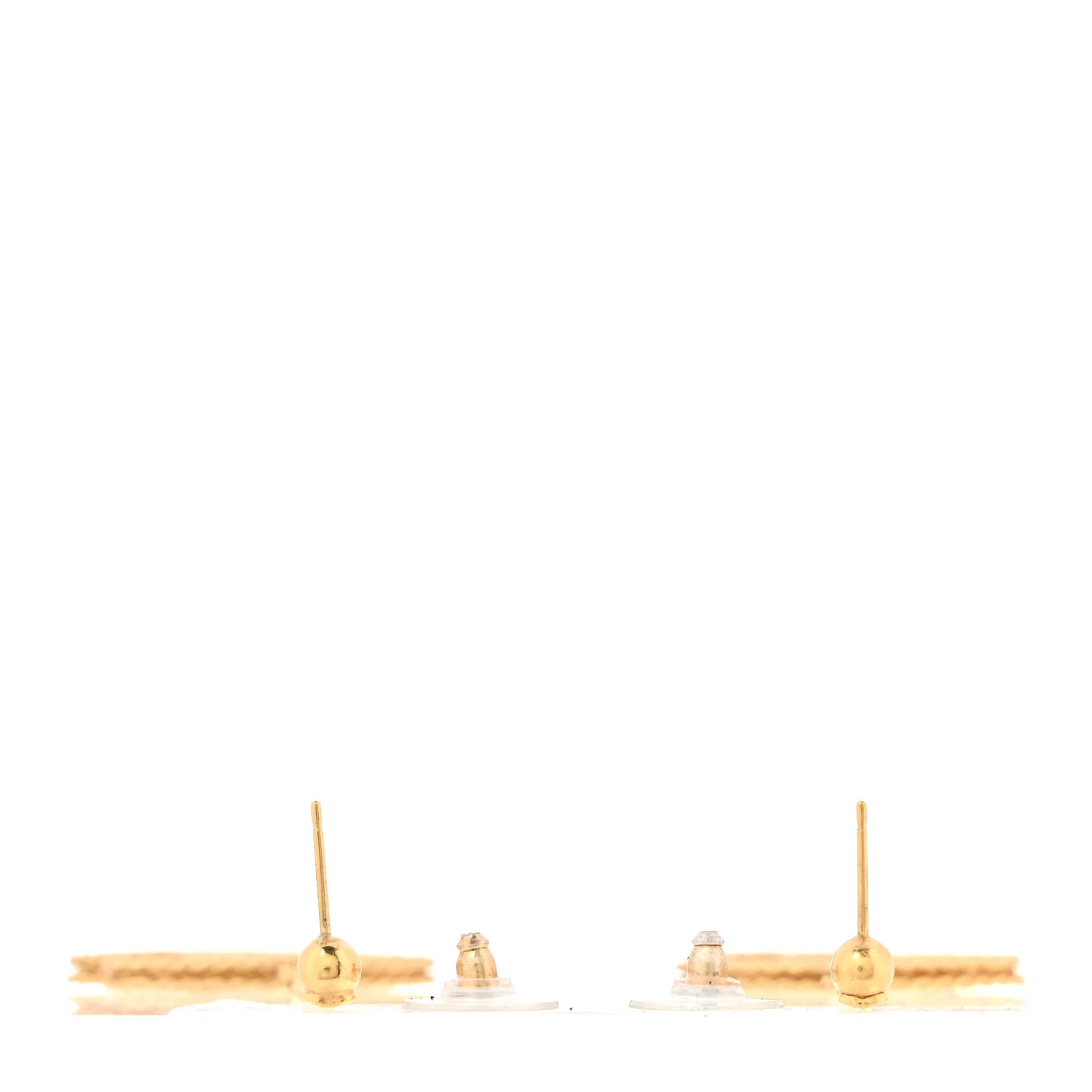 CC Drop Earrings Matte Gold - Image 3