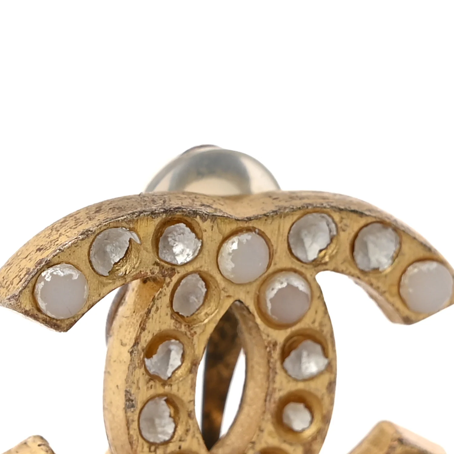 CC Gripoix Clip on Earrings Gold - Image 5