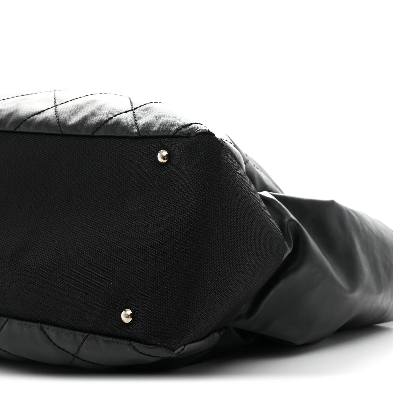 Coated Canvas Stitched XL Paris Biarritz Tote Black - Image 13