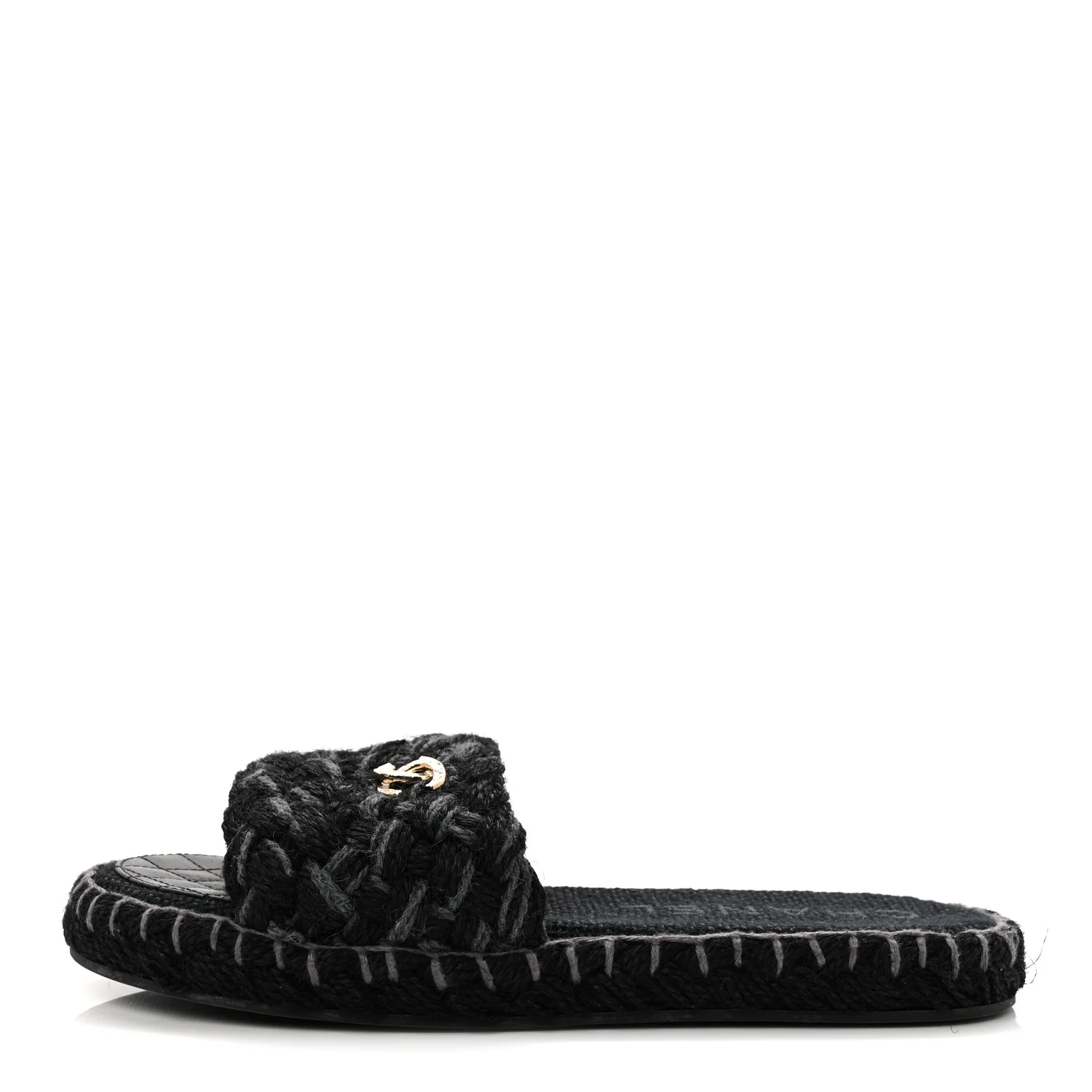 Cord Braided CC Mules 41 Black