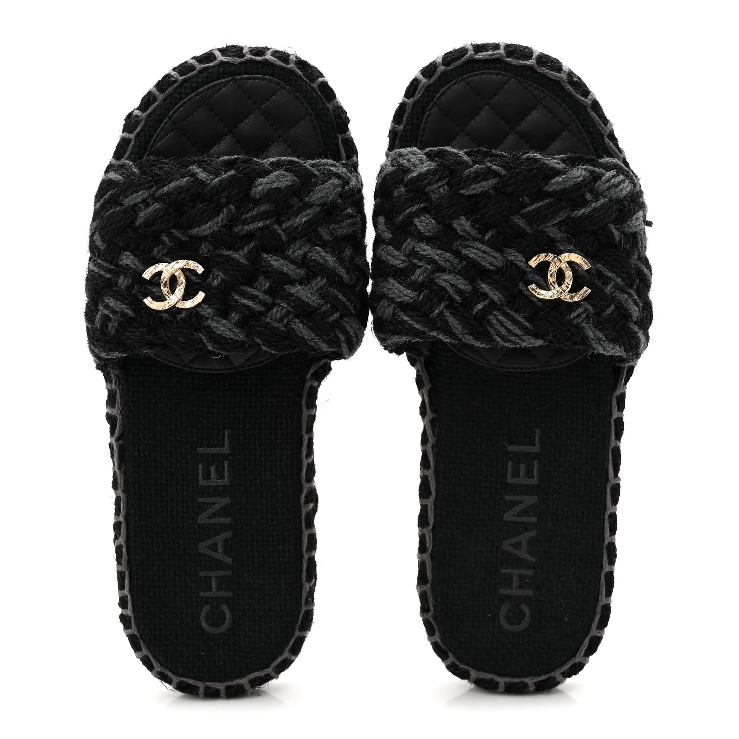 Cord Braided CC Mules 41 Black - Image 2