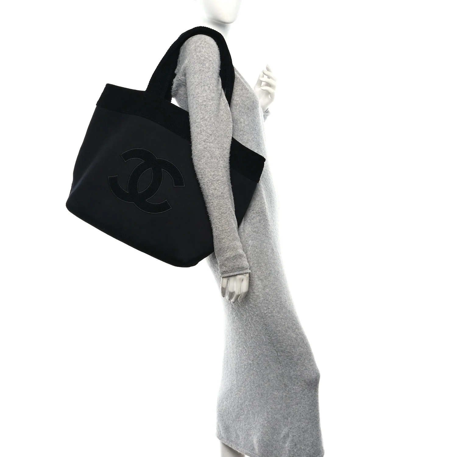 Cotton CC Beach Tote Black - Image 2