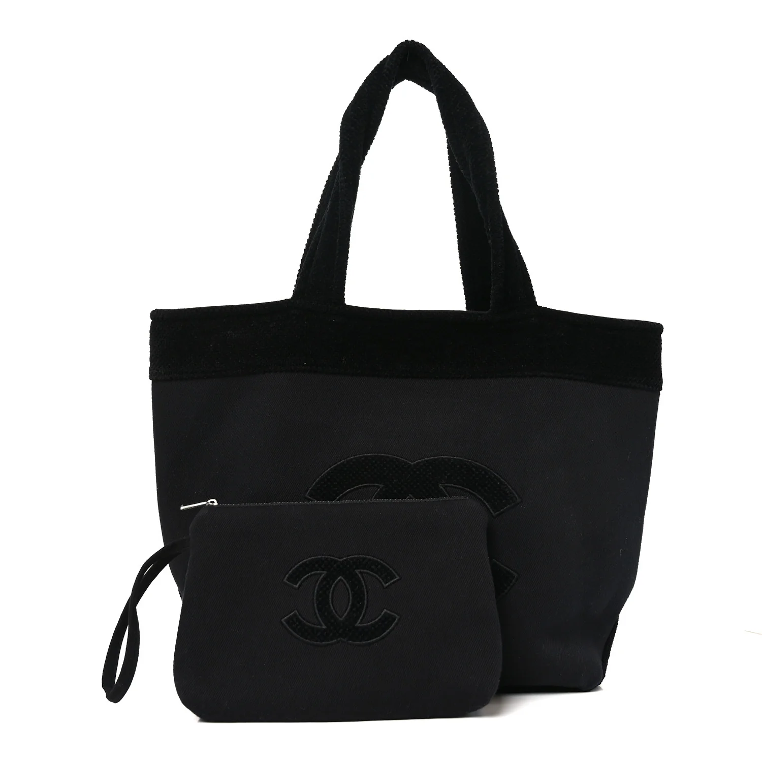 Cotton CC Beach Tote Black - Image 3