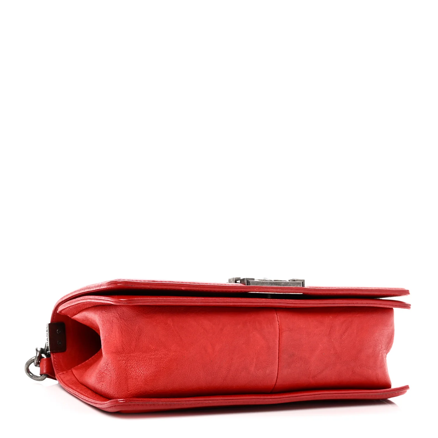 Crumpled Lambskin Small Studded Boy Flap Red - Image 4