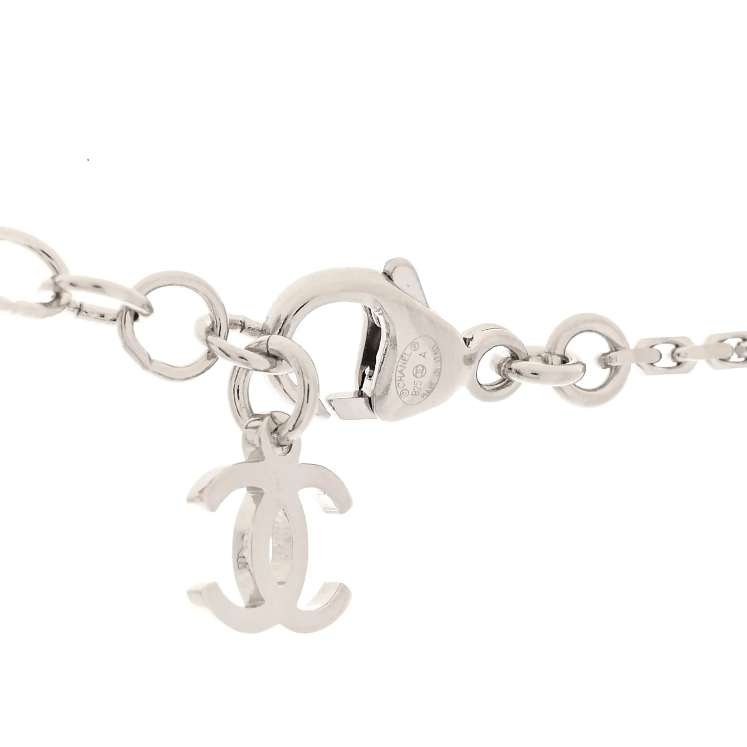 Crystal Butterfly CC Necklace Silver - Image 4