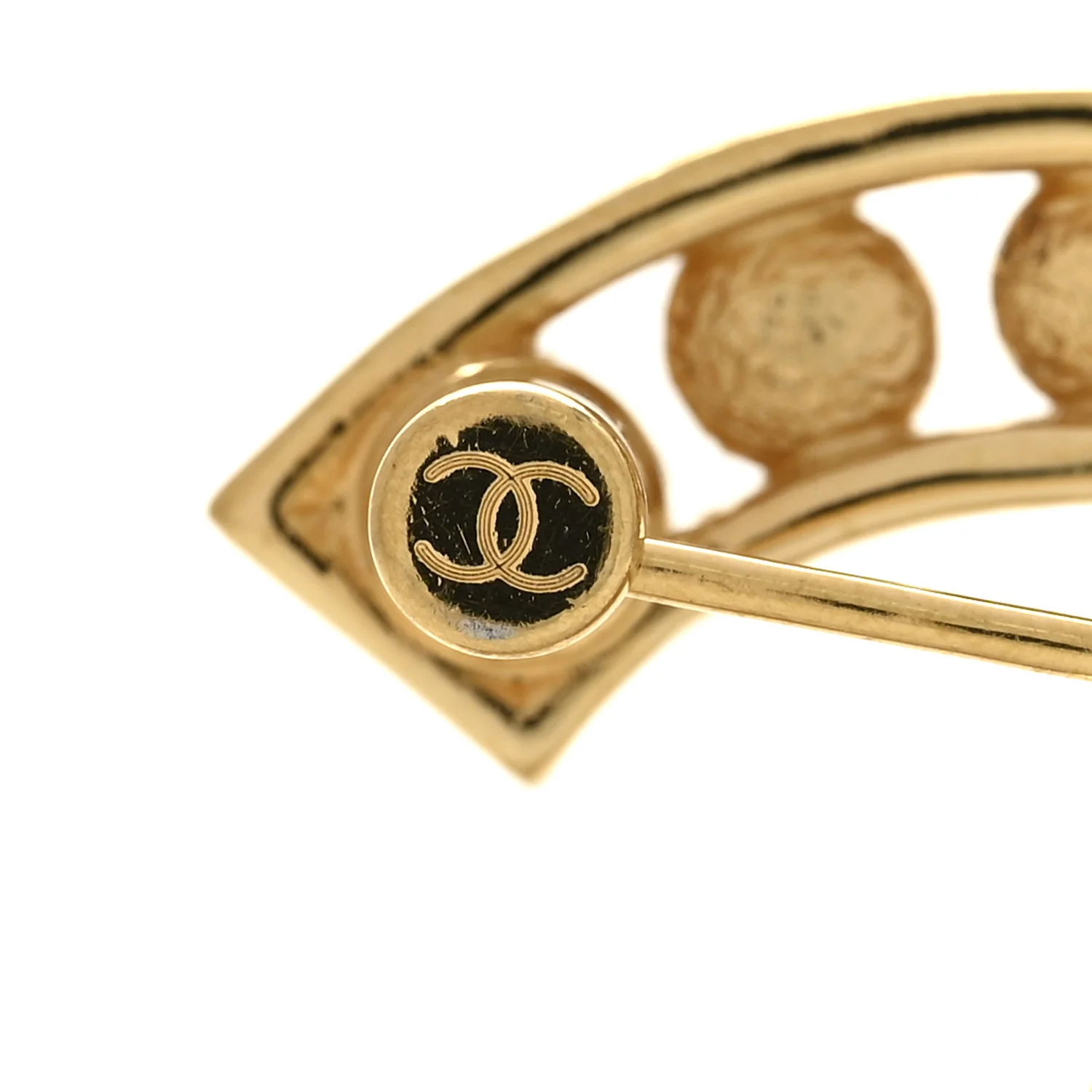 Crystal CC Brooch Gold - Image 4