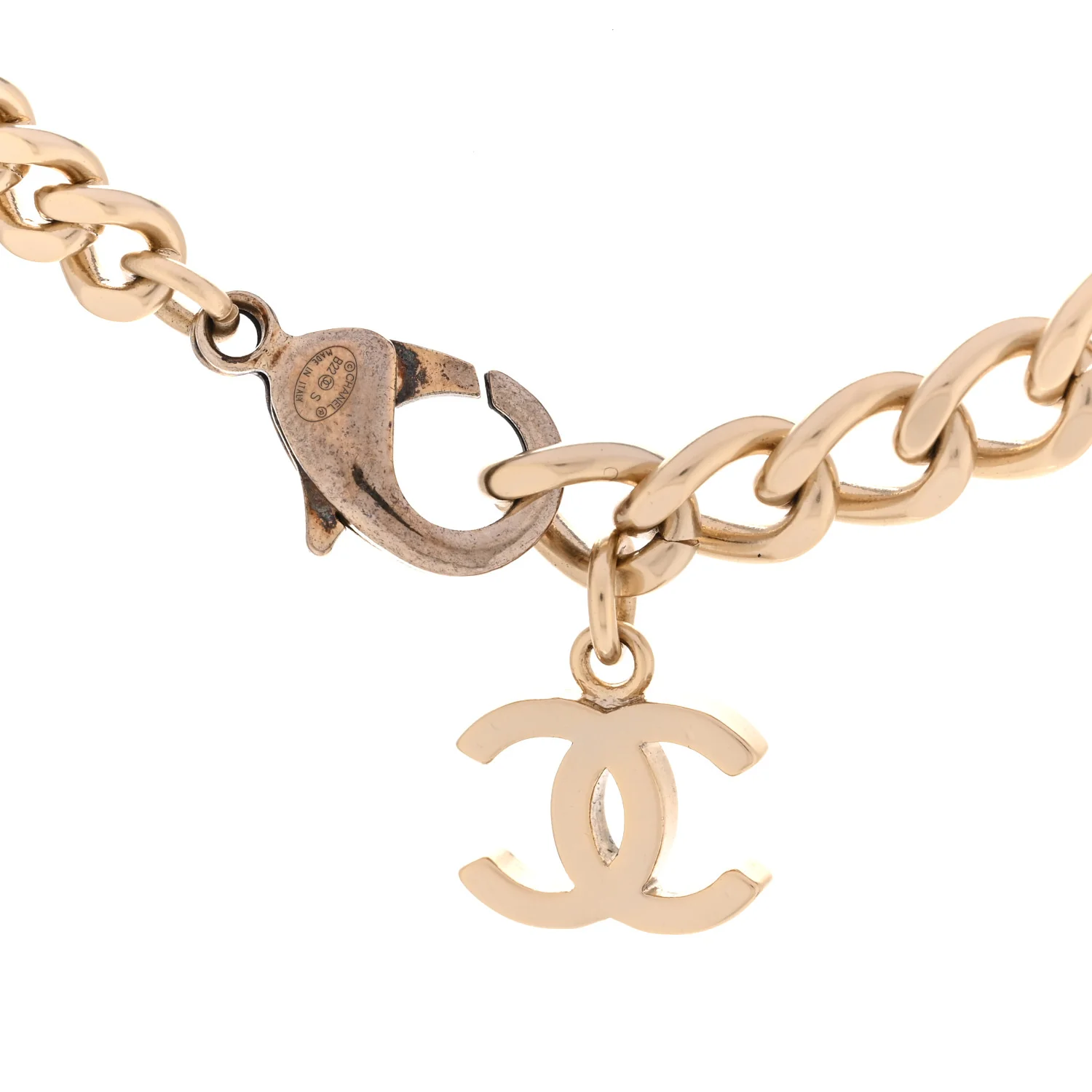 Crystal CC Chain Links Choker Necklace Gold - Image 5