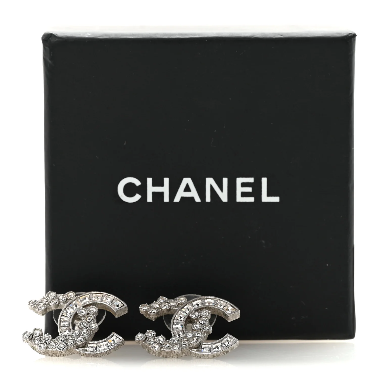 Crystal CC Earrings Silver - Image 5