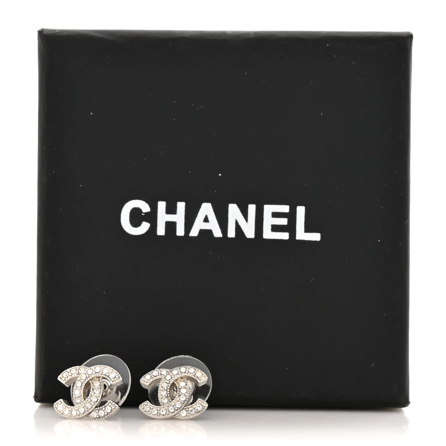 Crystal CC Earrings Silver - Image 6
