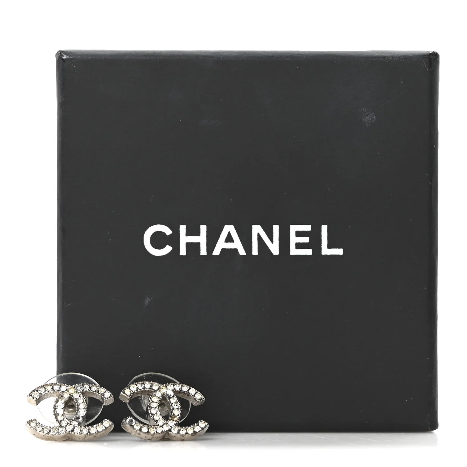 Crystal CC Earrings Silver - Image 5
