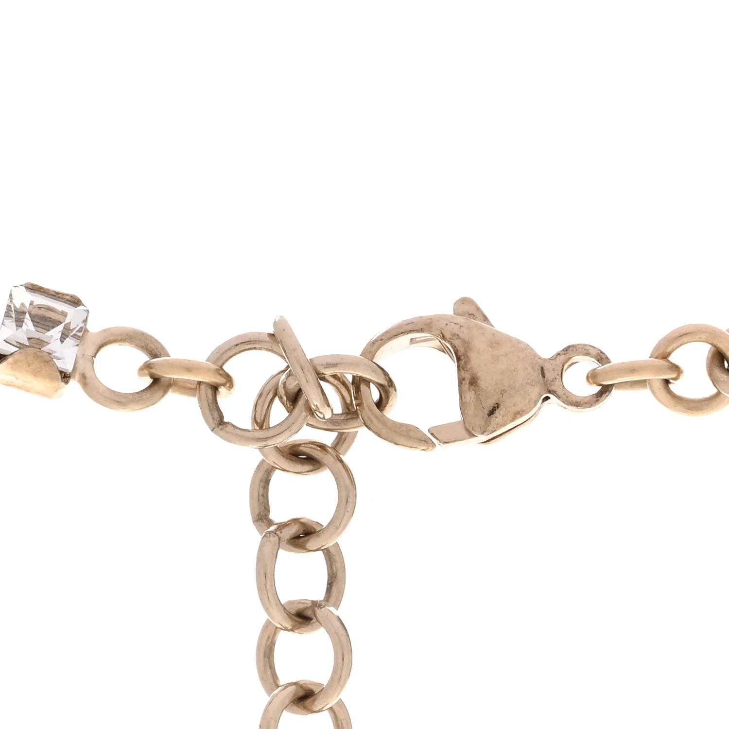 Crystal CC Pendant Choker Gold Pink - Image 6