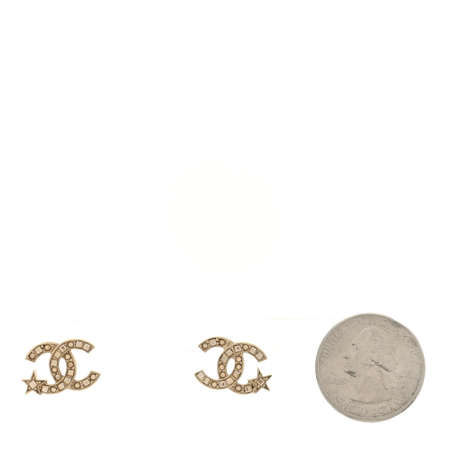 Crystal CC Starfall Earrings Gold - Image 2