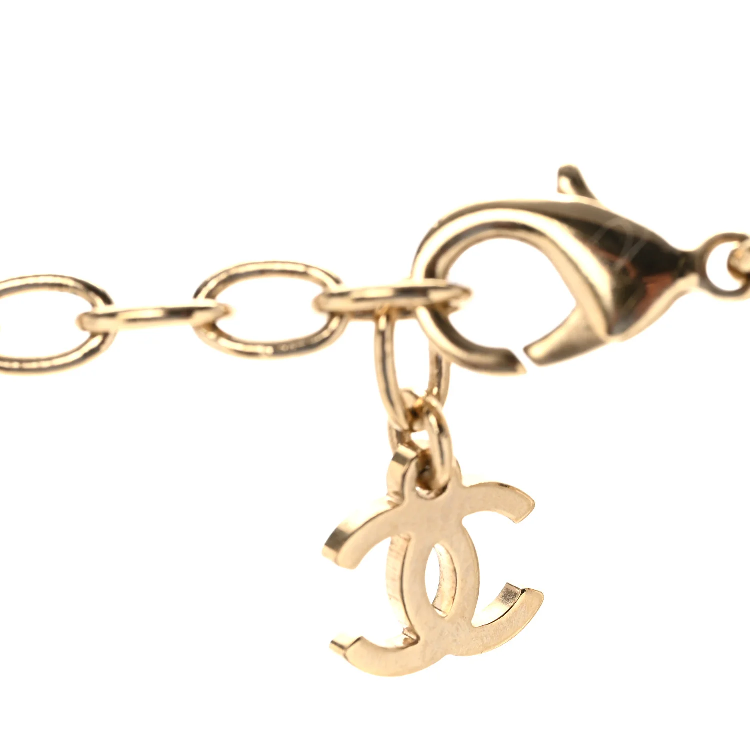 Crystal Chain CC Link Choker Gold Ruthenium - Image 6