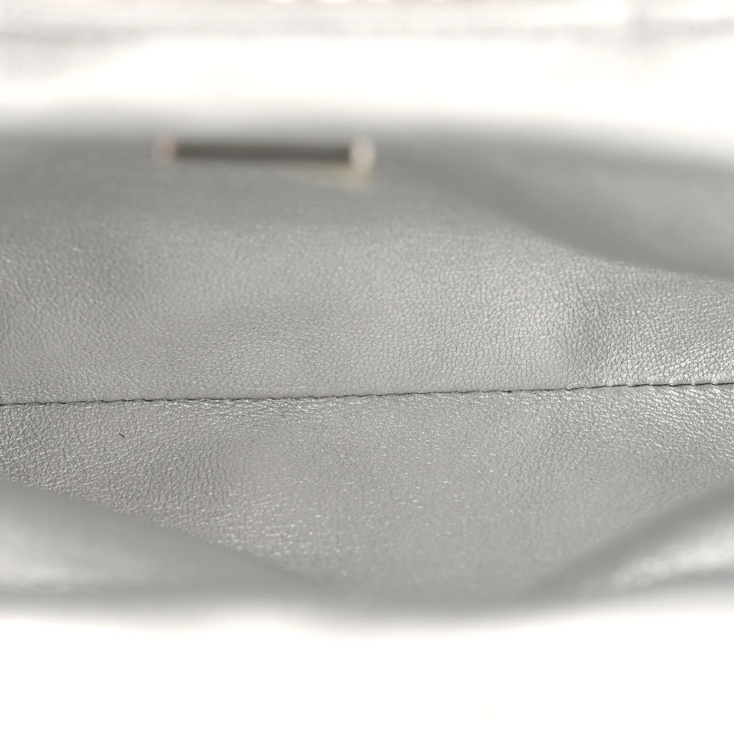 Crystal Embellished Metallic Lambskin Mini Chanel 22 Silver - Image 5