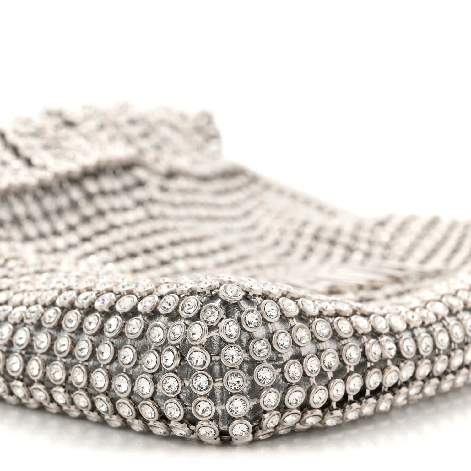 Crystal Embellished Metallic Lambskin Mini Chanel 22 Silver - Image 9