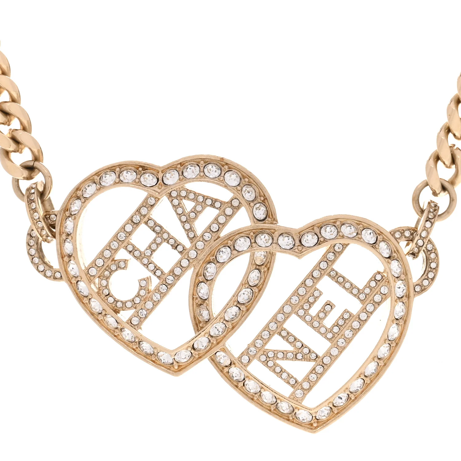Crystal Logo Heart Choker Gold - Image 4