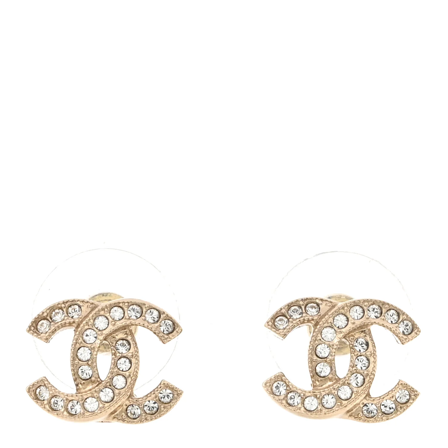 Crystal Mini Timeless CC Earrings Gold