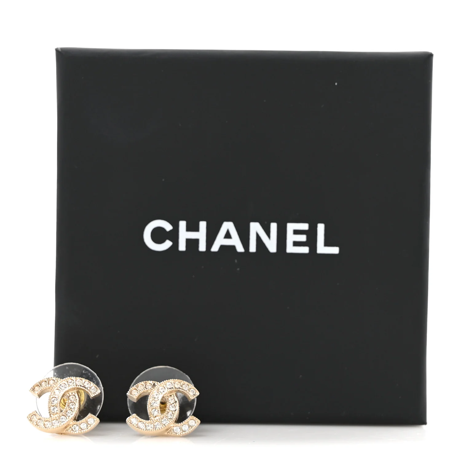 Crystal Mini Timeless CC Earrings Gold - Image 5