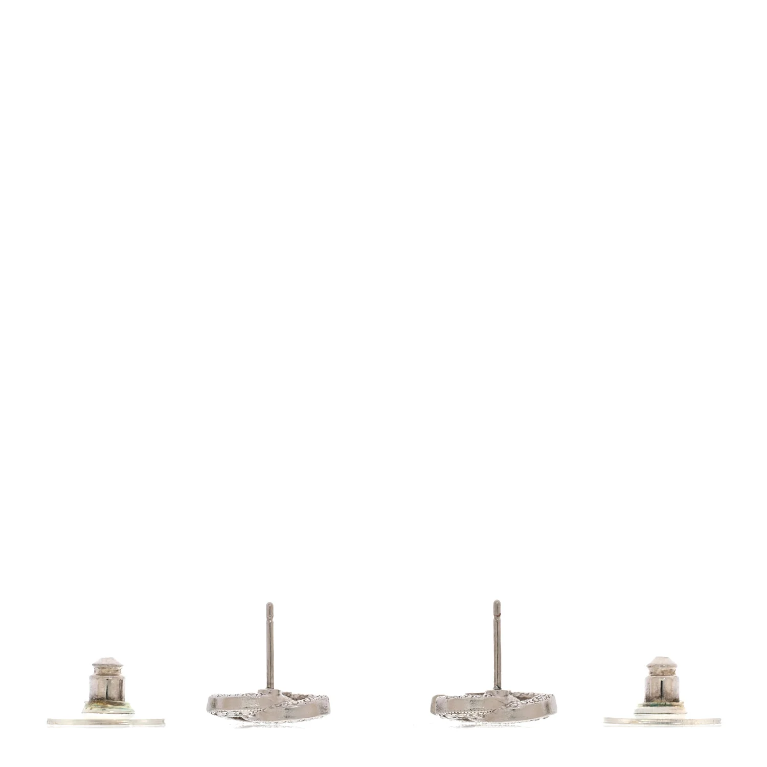Crystal Mini Timeless CC Earrings Silver - Image 3
