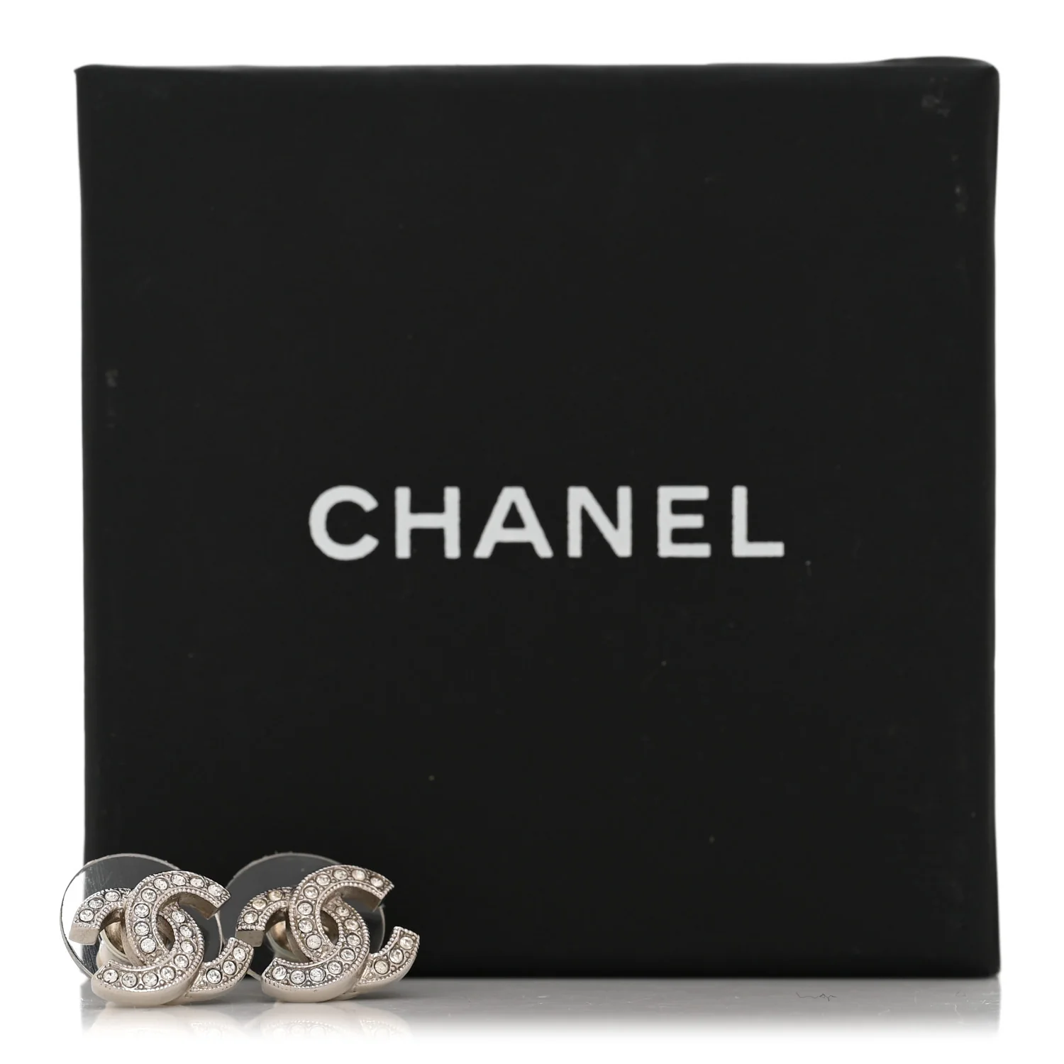 Crystal Mini Timeless CC Earrings Silver - Image 5