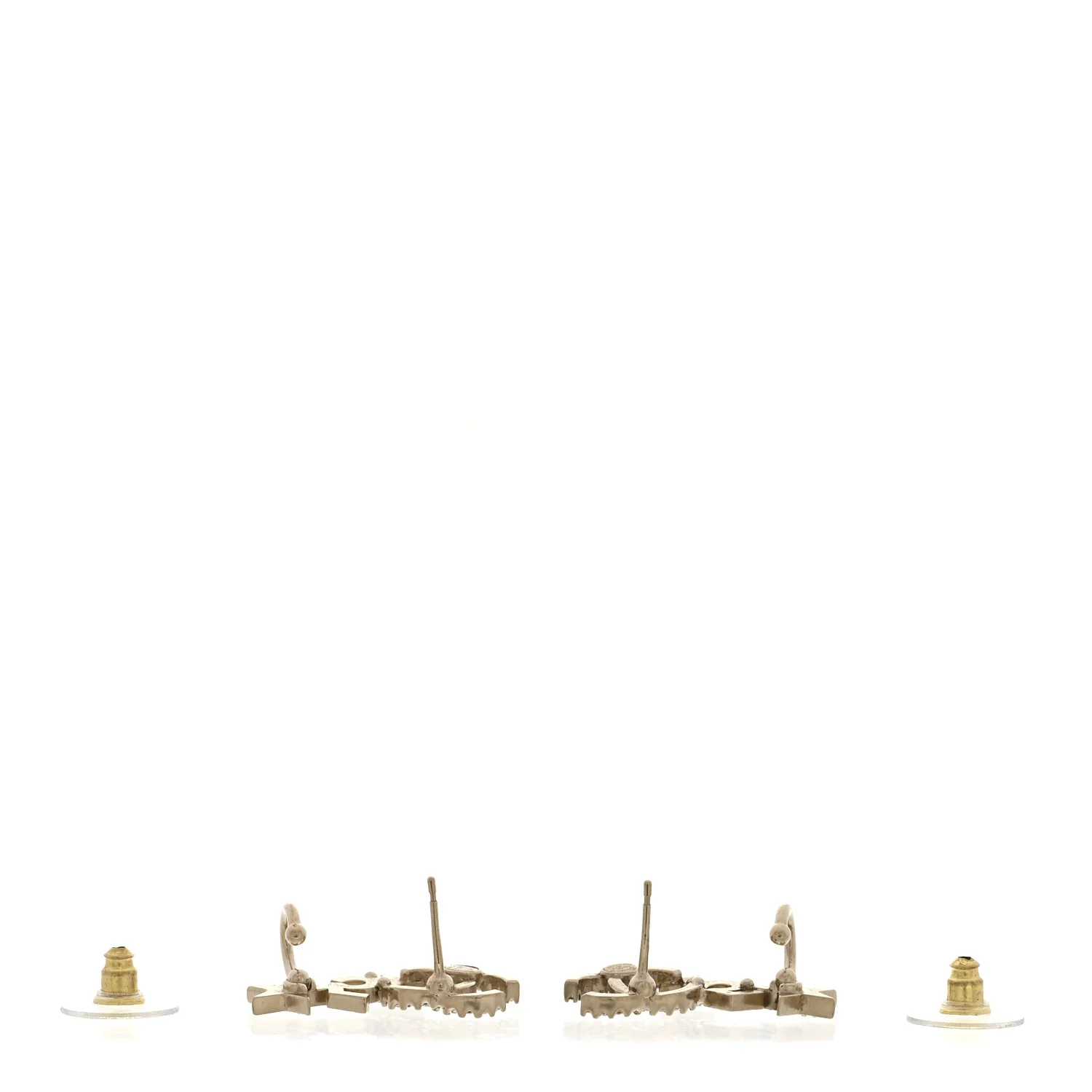 Crystal Star 5 CC Earrings Gold - Image 3
