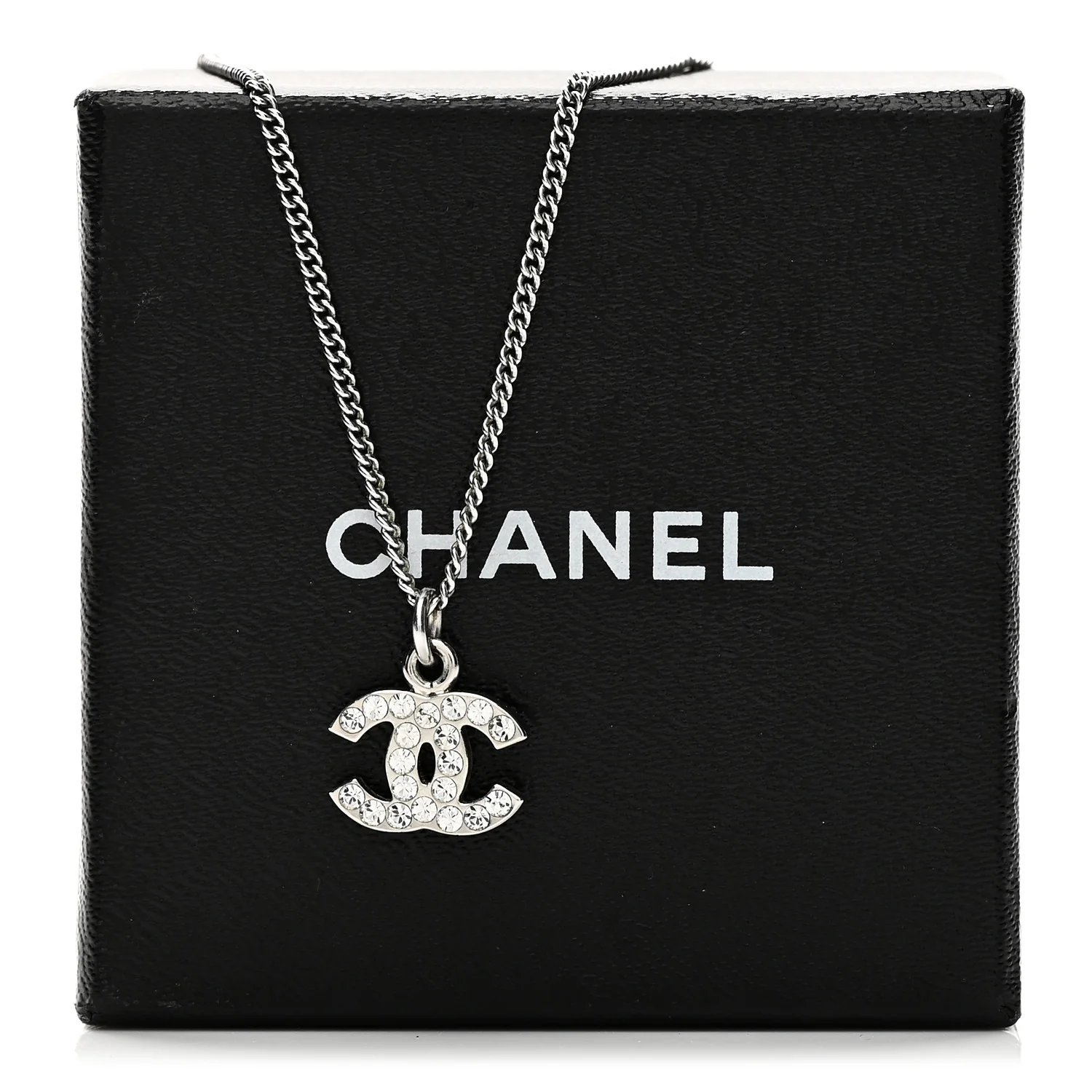 Crystal Timeless CC Necklace Silver - Image 5