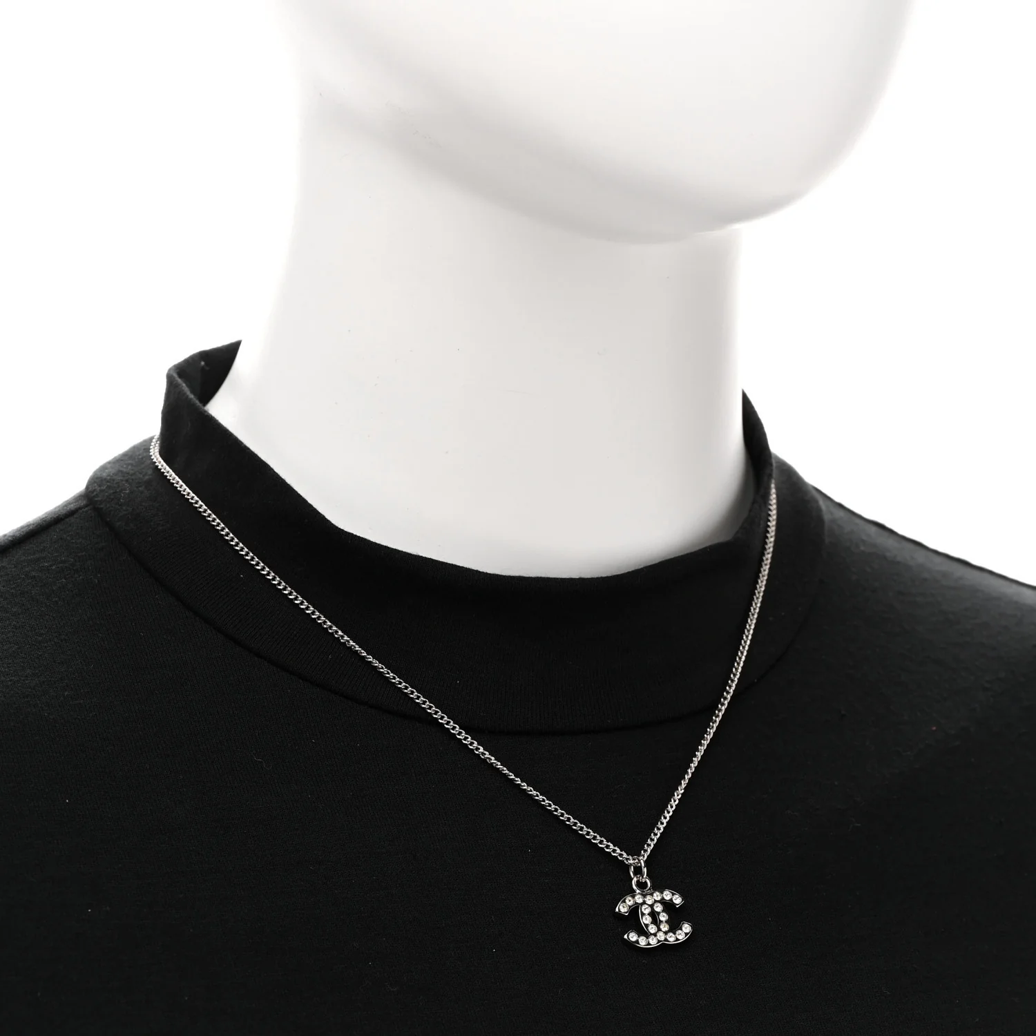 Crystal Timeless CC Necklace Silver - Image 2