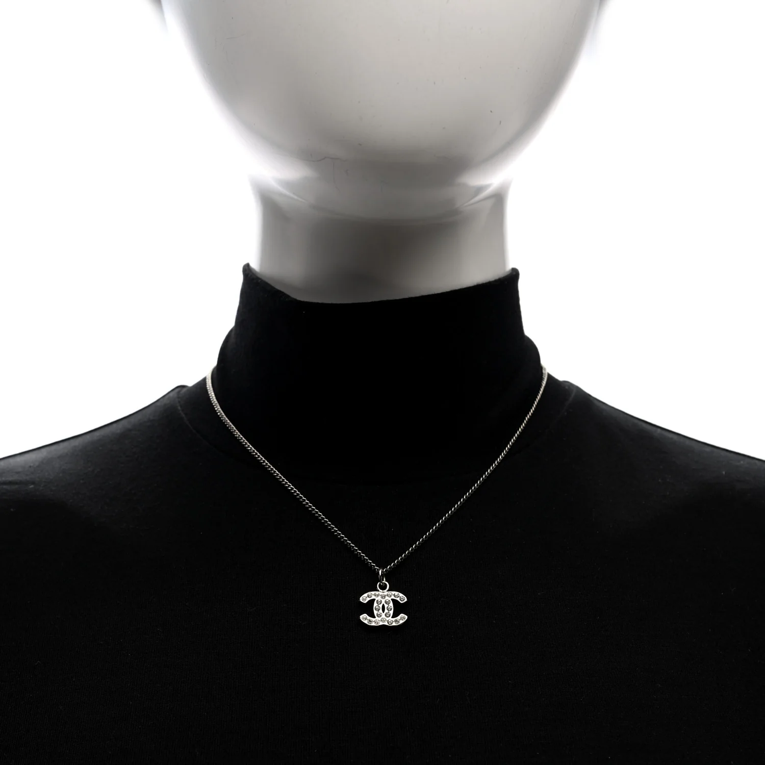 Crystal Timeless CC Necklace Silver - Image 2