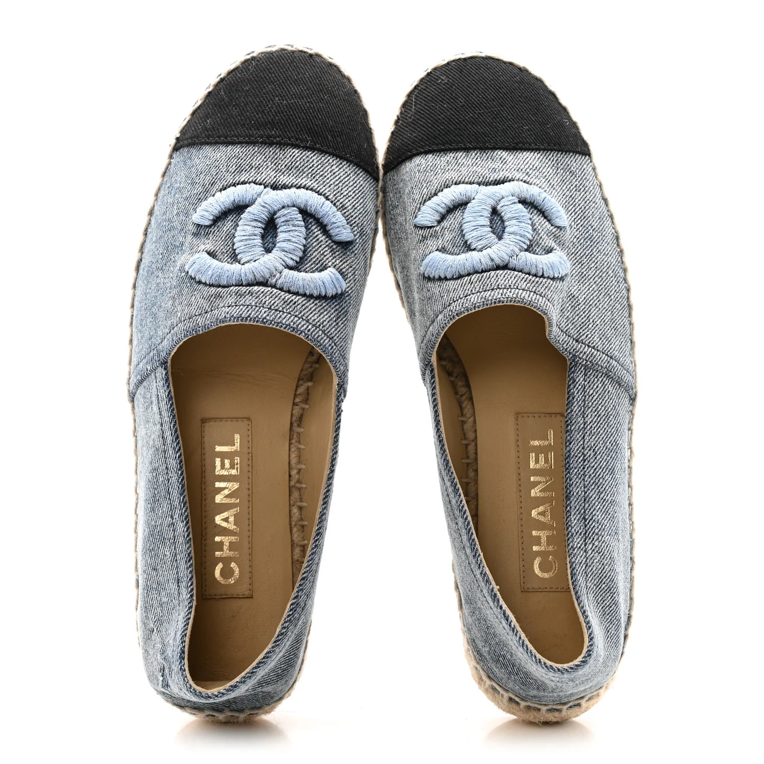 Denim CC Espadrilles 37 Blue Black - Image 2