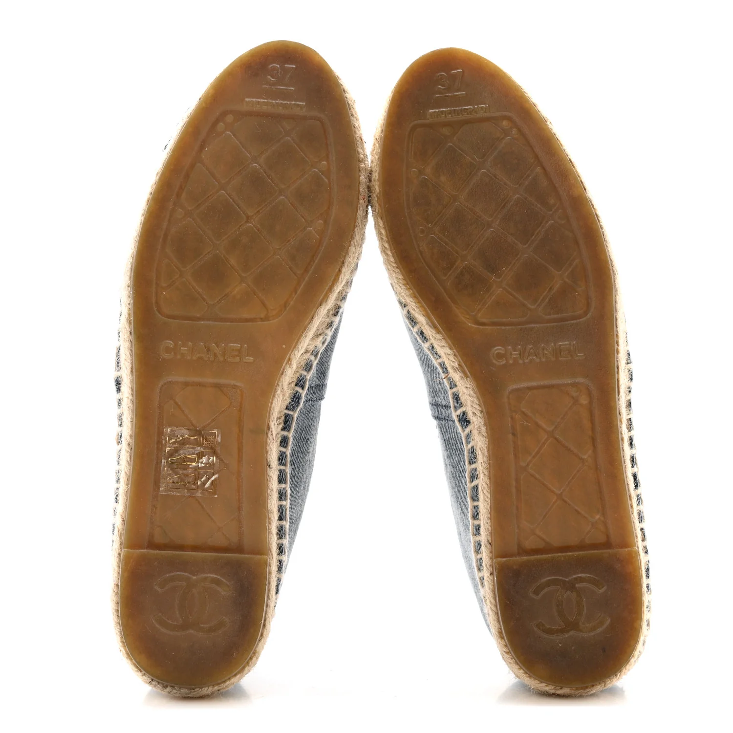 Denim CC Espadrilles 37 Blue Black - Image 6