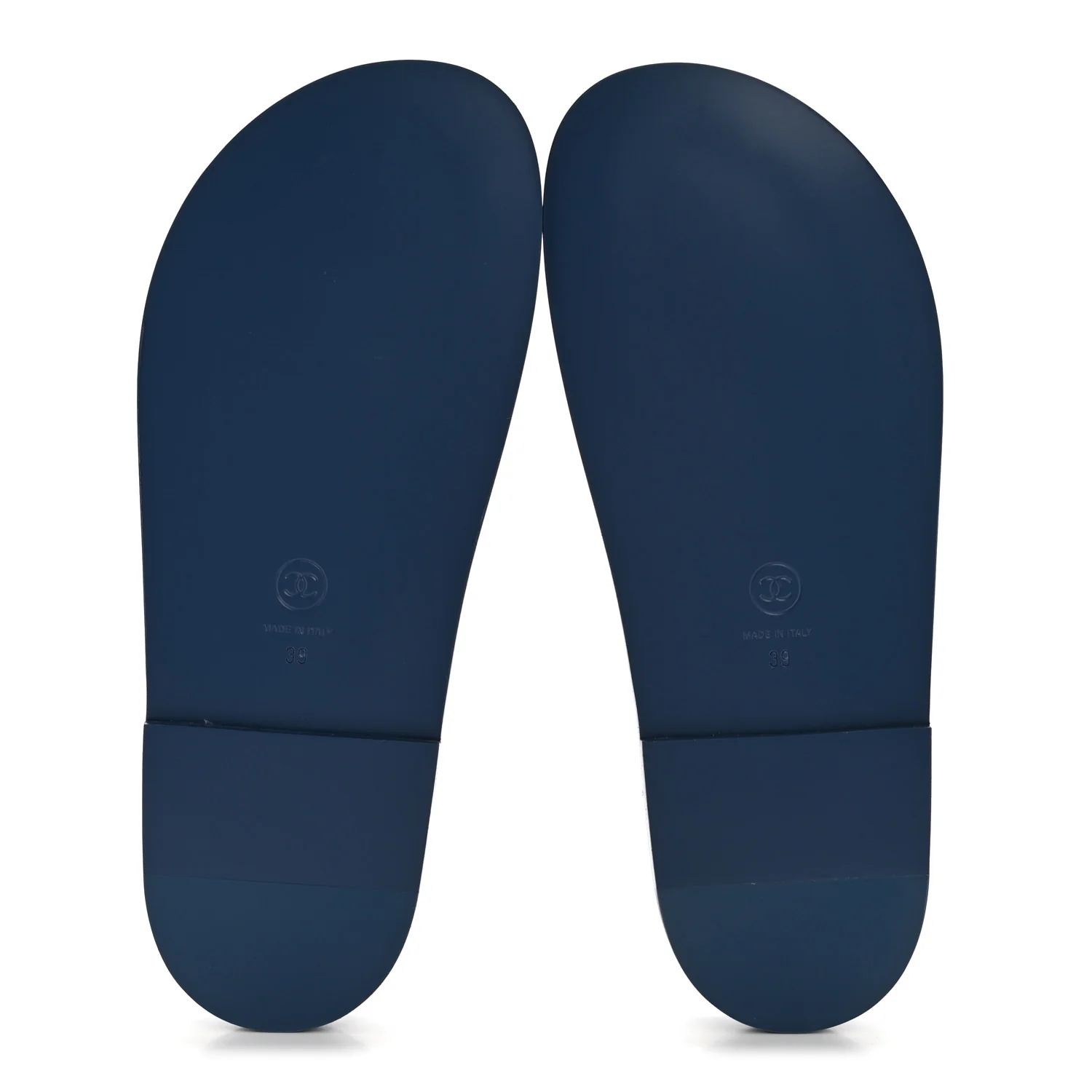 Denim CC Velcro Dad Chain CC Slide Sandals 39 Blue - Image 6