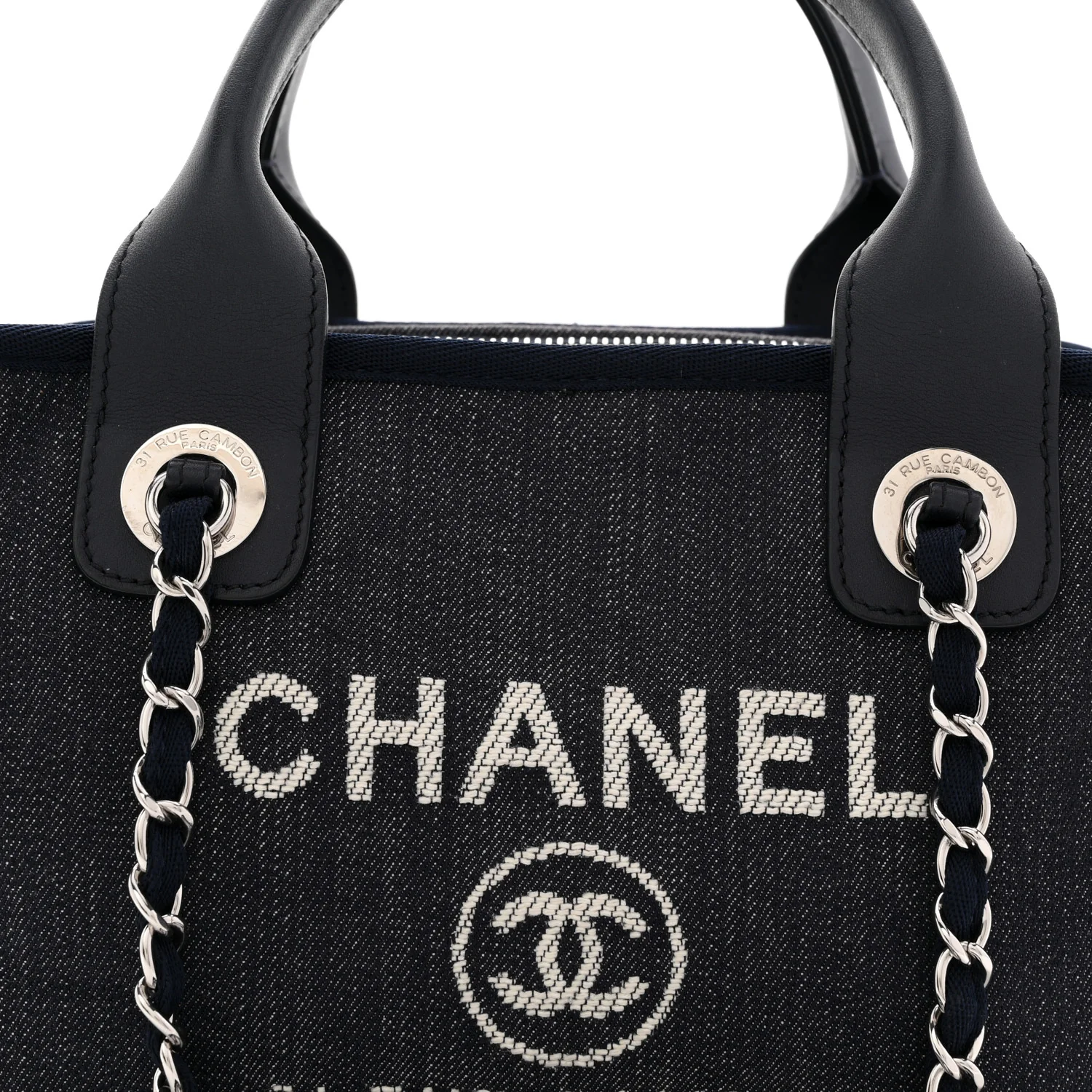 Denim Deauville Bowling Bag Blue - Image 9