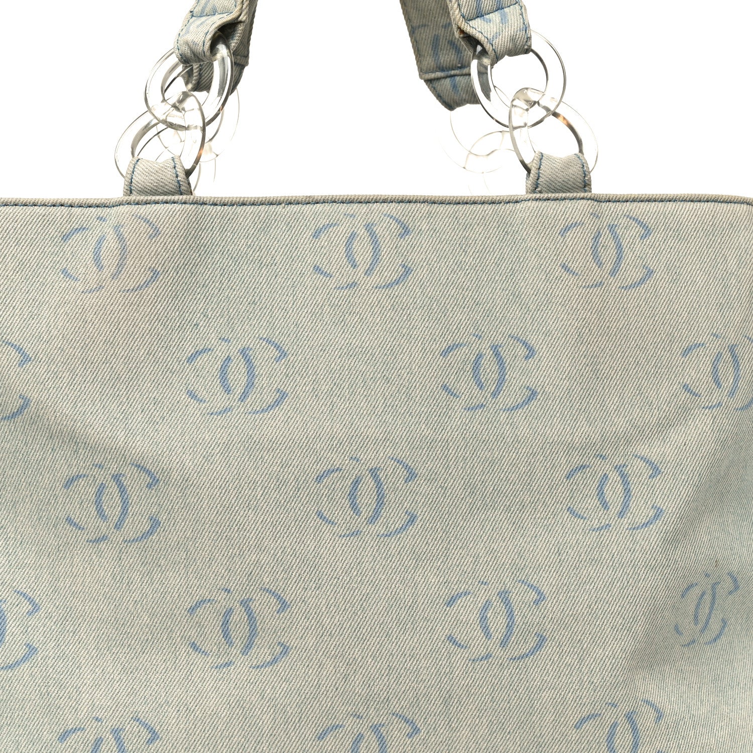 Denim Large CC Tote Light Blue - Image 15
