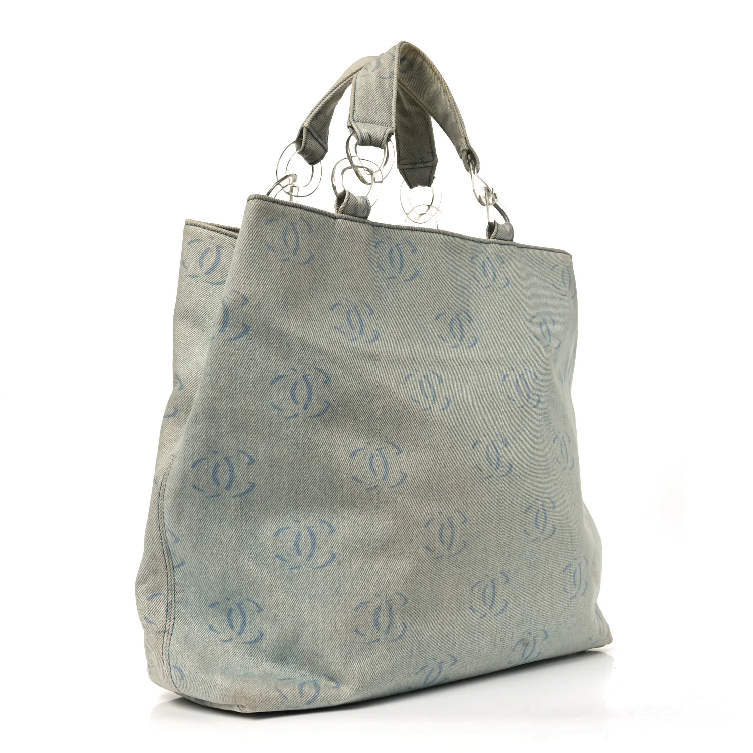 Denim Large CC Tote Light Blue - Image 4
