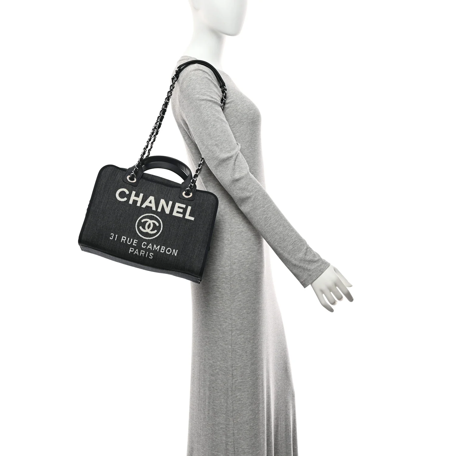 Denim Large Deauville Bowling Bag Blue - Image 2