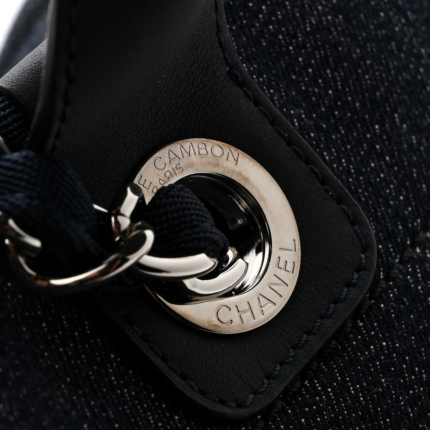 Denim Large Deauville Tote Dark Blue - Image 12