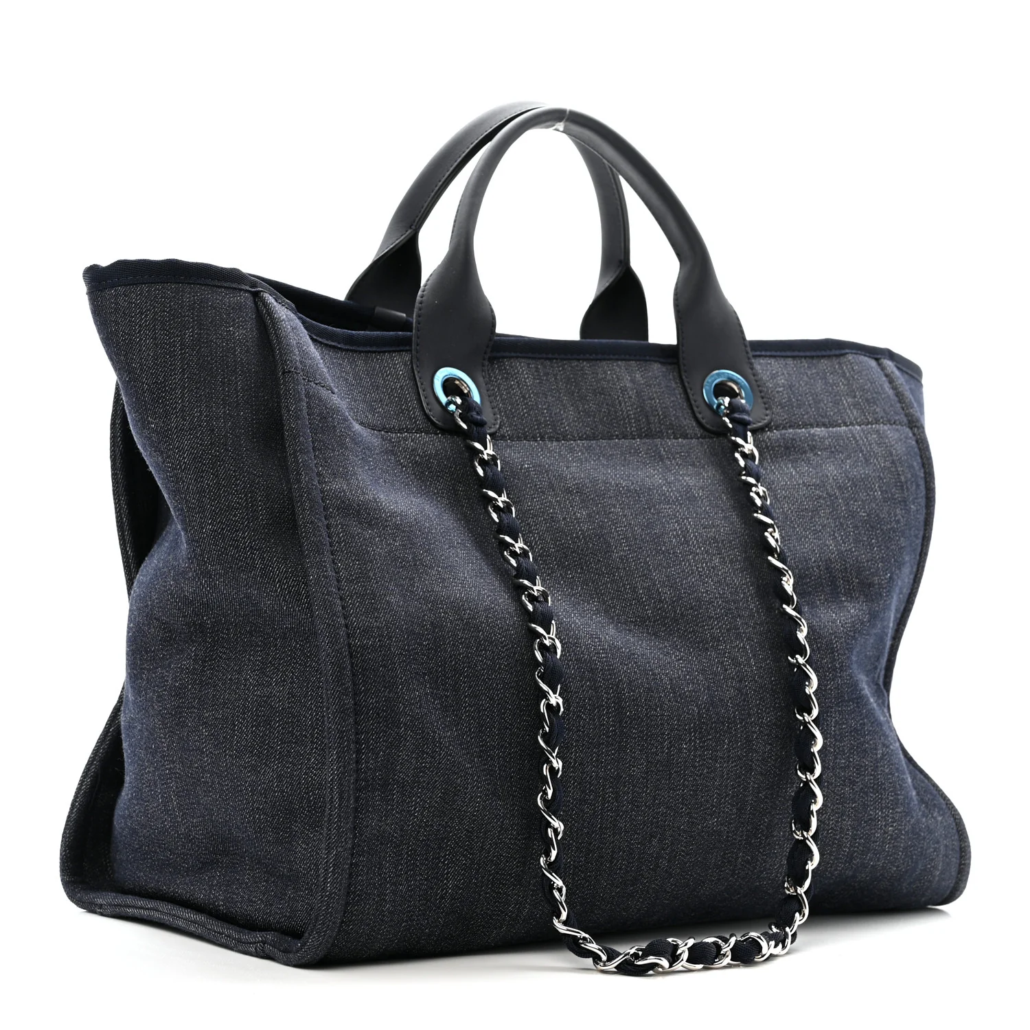 Denim Large Deauville Tote Dark Blue - Image 3