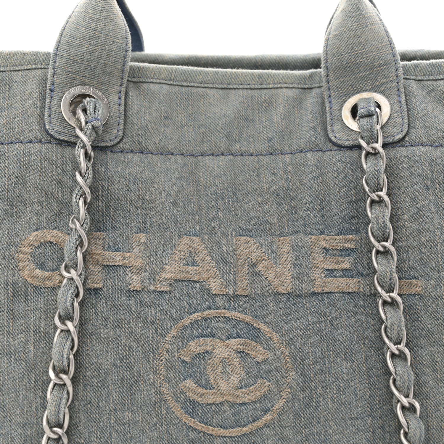 Denim Medium Deauville Tote Light Blue - Image 9