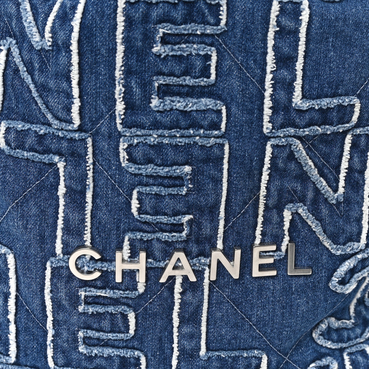 Denim Patchwork Logo Chanel 22 Blue - Image 8